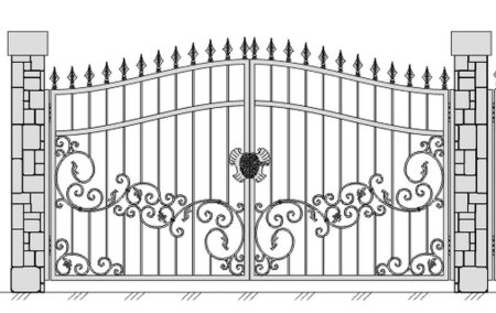 Кованые ворота и калитки эскизы