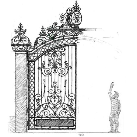 Кованная калитка эскизы