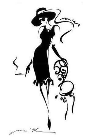 Силуэт элегантной женщины