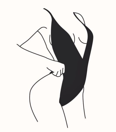 Женский силуэт эскиз