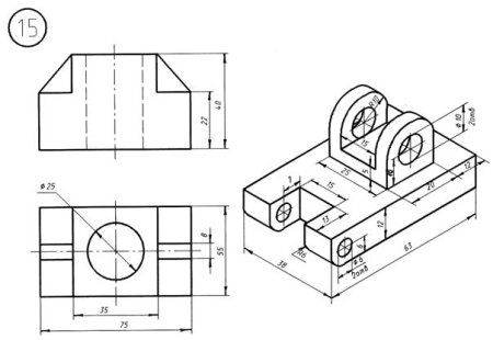 Карточки задания по черчению аксонометрия