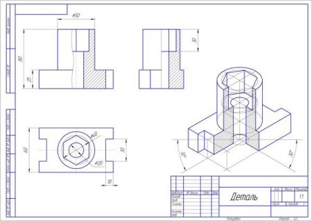 Деталь основание чертеж