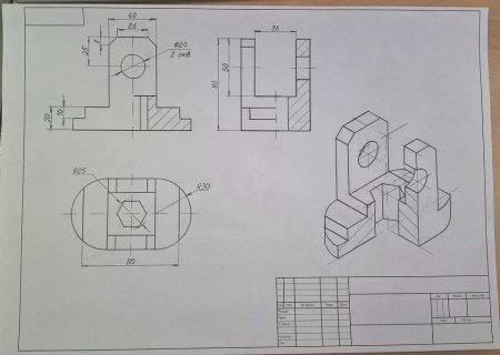 Инженерная графика эскиз детали и технический рисунок (49 фото)