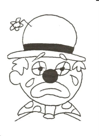 Клоун раскраска