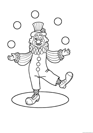 Раскраска клоуны для детей
