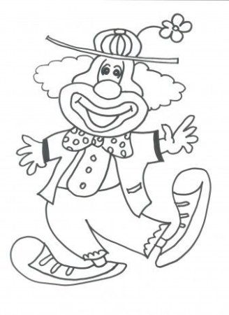 Клоун раскраска