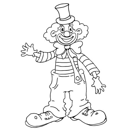Клоун раскраска