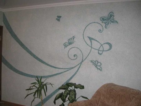 Идеи рисунков жидкими обоями