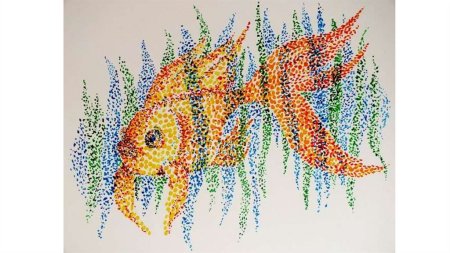 Пуантилизм морские обитатели