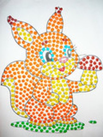 Рисование ватными палочками для детей 5-6 лет