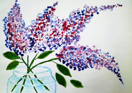 Рисование ватными палочками