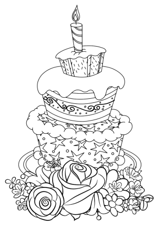 Раскраска торт