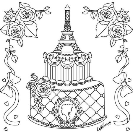 Раскраски для девочек тортики
