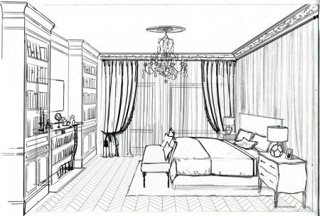 Интерьер рисунок