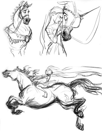 Лошади спирит скетч