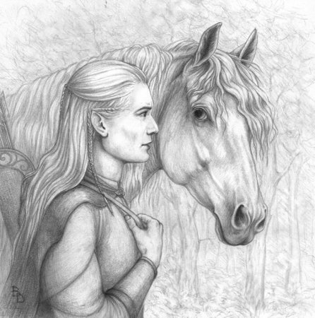 Рисования фэнтези карандаш