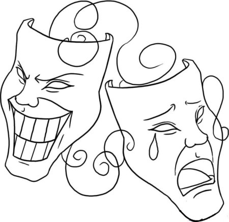 Театральная маска рисунок