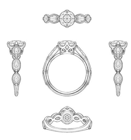 Зарисовки ювелирных украшений