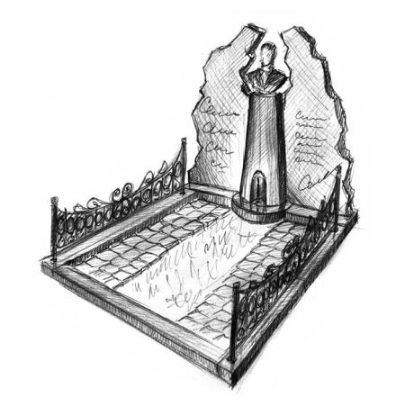 Эскиз памятника на могилу