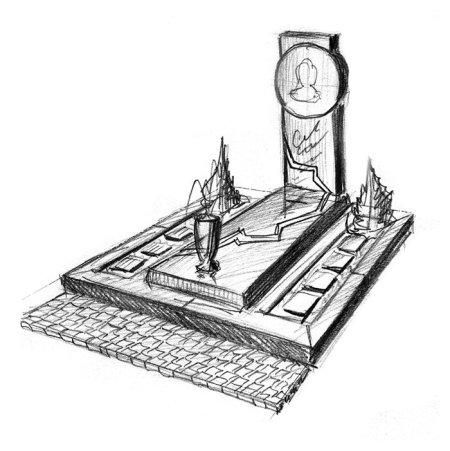 Эскиз памятника на могилу