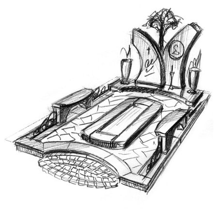 Эскиз памятника литературному персонажу.