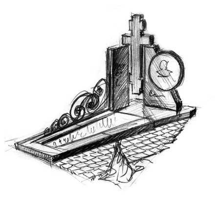 Эскиз горизонтального памятника