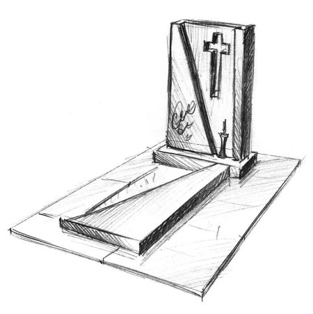 Эскиз памятника на могилу