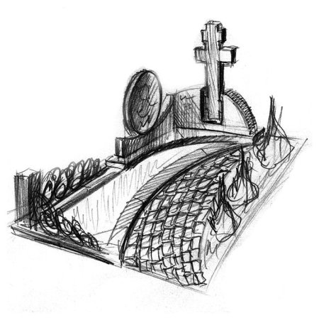 Рисунок памятника карандашом