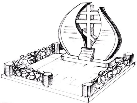 Эскизы надгробных памятников