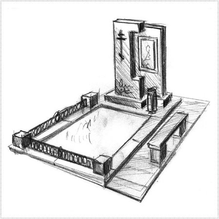 Эскиз памятника на могилу