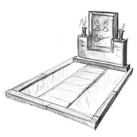 Карандашные эскизы памятников