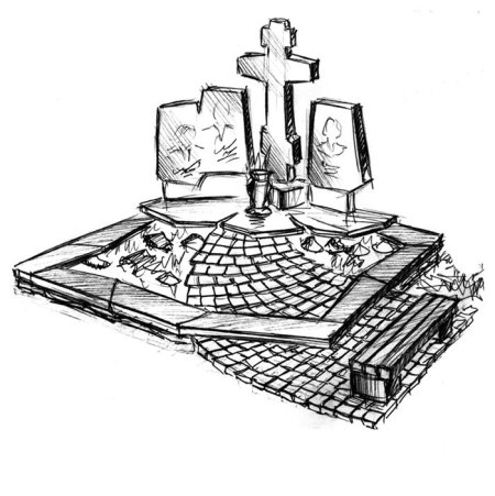 Эскизы надгробных памятников