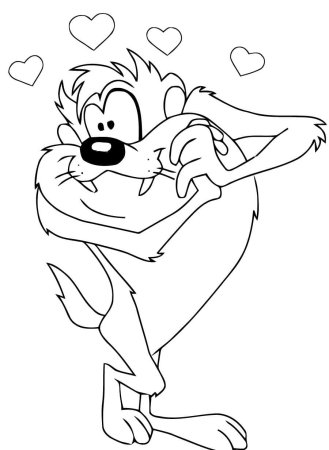 Тасманский дьявол Луни Тюнз раскраска