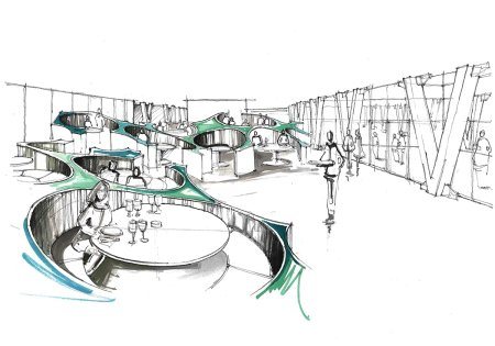 Пространство выставки эскизы