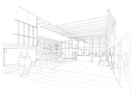 Эскиз выставочного зала