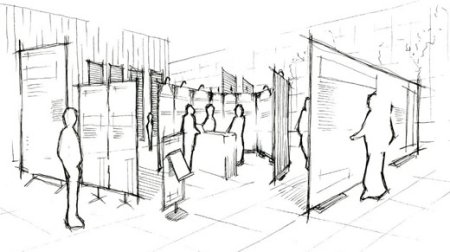 Эскизный проект интерьер магазина