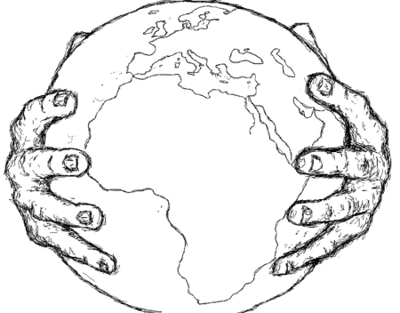 Земля карандашом