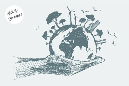 Планета земля набросок