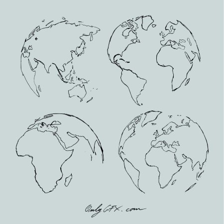 Земля рисунок карандашом