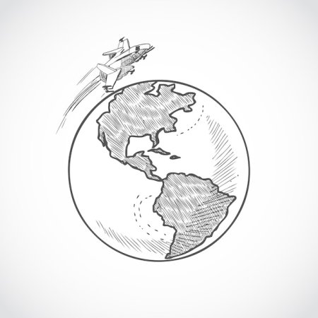 Земной шар эскиз