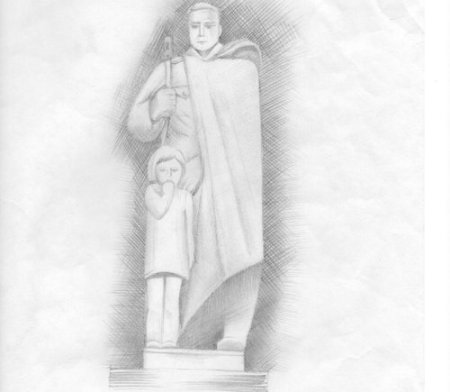 Эскиз памятника воин освободитель