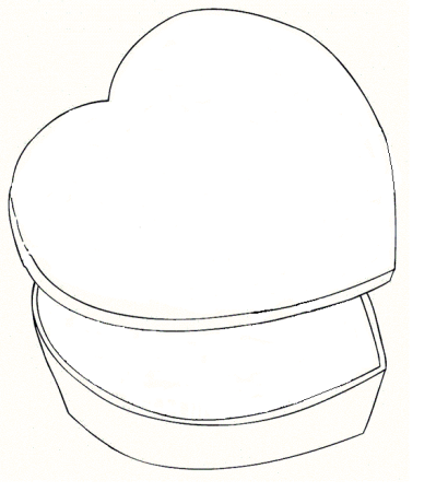 Контур шкатулки для раскрашивания