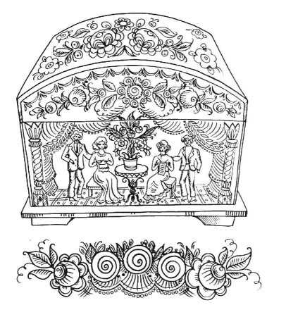 Шкатулка раскраска для детей