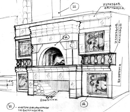 Эскизы барбекю