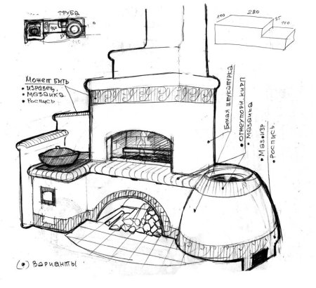 Чертеж мангального комплекса