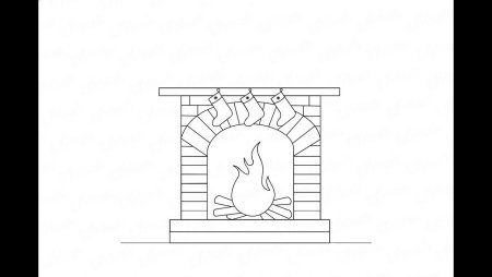Камин раскраска