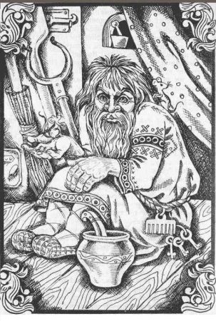 Домовой Славянская мифология иллюстрация