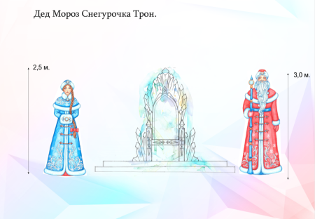 Эскиз Деда Мороза и Снегурочки