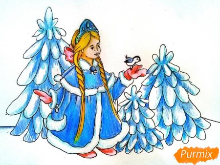Платье для Снегурочки раскраска