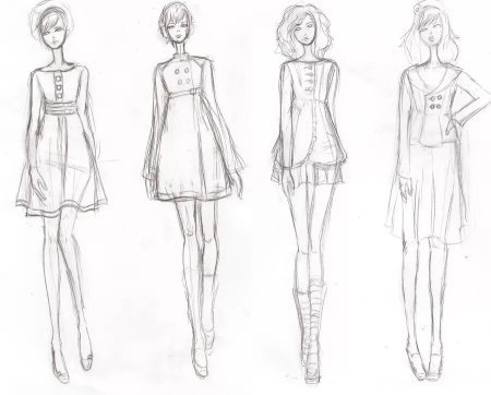 Одежда карандашом